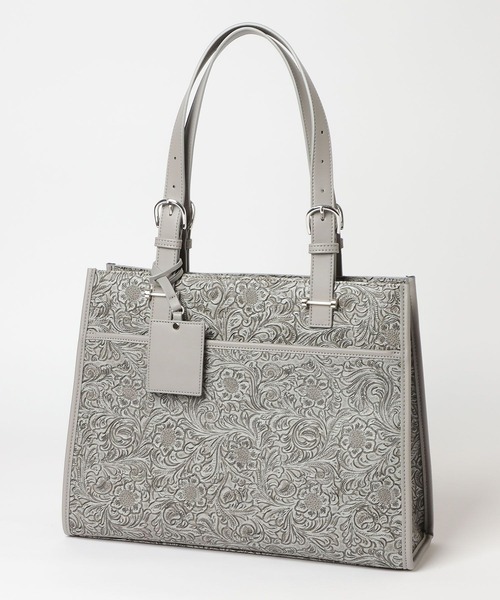 HARE（ハレ）の「FlowerエンボスBIGバッグ(HARE)（トートバッグ・レディース・グレー/ブラック・FREE）」の14枚目の写真