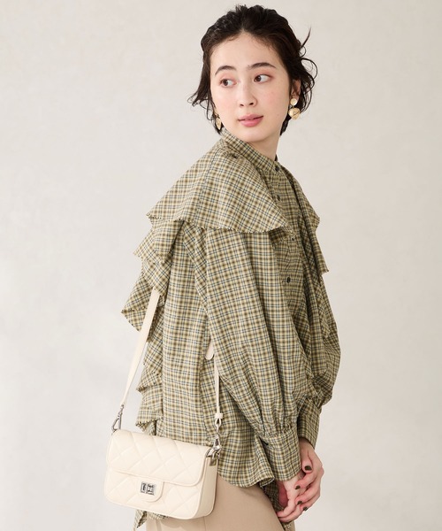 31 Sons de mode（トランテアン　ソン　ドゥ　モード）の「キルティングボックスショルダーバッグ（ショルダーバッグ・レディース・ブラック/ベージュ・ﾌﾘ-）」の4枚目の写真