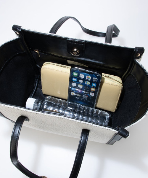 cache cache(カシュ カシュ)の「カシュカシュ cachecache / ミニポーチ付エルガリートート(トートバッグ・レディース・キャメル/ブラック・FREE)」の14枚目の写真