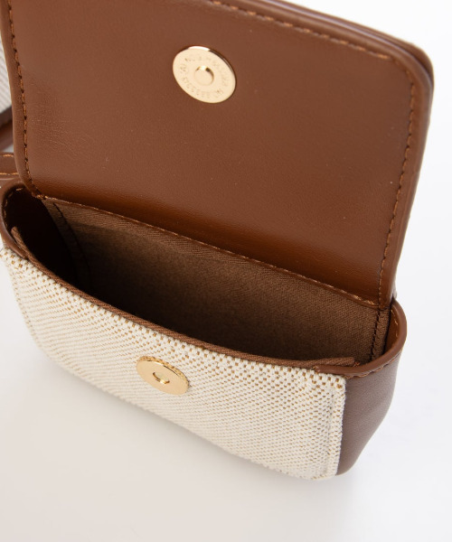 cache cache(カシュ カシュ)の「カシュカシュ cachecache / ミニポーチ付エルガリートート(トートバッグ・レディース・キャメル/ブラック・FREE)」の7枚目の写真