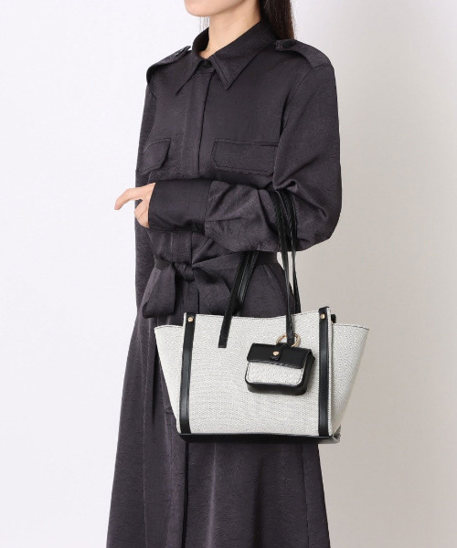 cache cache(カシュ カシュ)の「カシュカシュ cachecache / ミニポーチ付エルガリートート(トートバッグ・レディース・キャメル/ブラック・FREE)」の18枚目の写真