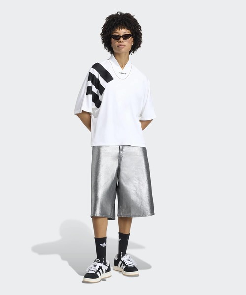 adidas（アディダス）の「FIREBIRD JORTS DENIM / アディダスオリジナルス adidas Originals（デニムパンツ・レディース・シルバー・X-LARGE/XX-LARGE/X-SMALL/SMALL/MEDIUM/LARGE）」の5枚目の写真