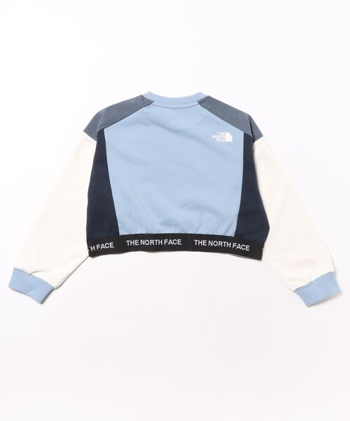 THE NORTH FACE(ザノースフェイス)の「THE NORTH FACE ザ・ノース・フェイス ショート スウェットクルー NTJ12602(スウェット・キッズ・グレー×サックスブルー/オフホワイト・130cm/140cm/150cm/160cm)」の14枚目の写真