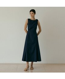 Osborn Ribbon tied Sleeveless one-piece (navy)