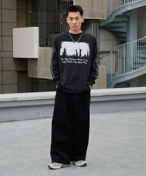 PLEASURES(プレジャー)の「PLEASURES/プレジャーズ INCOGNITO LONG SLEEVE グラフィックデザイン ロングスリーブ Tシャツ 2026年春夏(Tシャツ/カットソー・メンズ・ブラック・M/L/XL)」の5枚目の写真