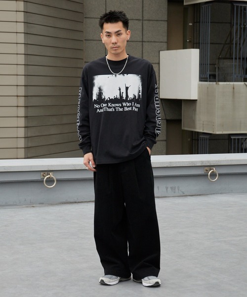 PLEASURES(プレジャー)の「PLEASURES/プレジャーズ INCOGNITO LONG SLEEVE グラフィックデザイン ロングスリーブ Tシャツ 2026年春夏(Tシャツ/カットソー・メンズ・ブラック・M/L/XL)」の8枚目の写真