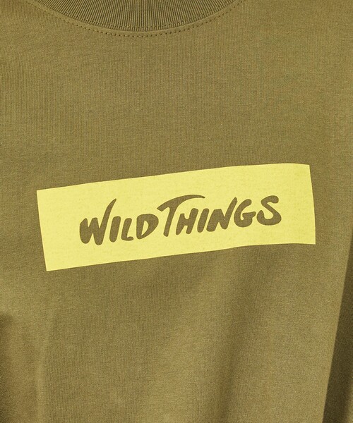 WILD THINGS(ワイルドシングス)の「【WILDTHINGS / ワイルドシングス】BOX LOGO TEE / ボックスロゴTシャツ(半袖・ユニセックス)WT26055K(Tシャツ/カットソー・メンズ・ブラック/カーキ/ネイビー/ホワイト・M/L)」の10枚目の写真