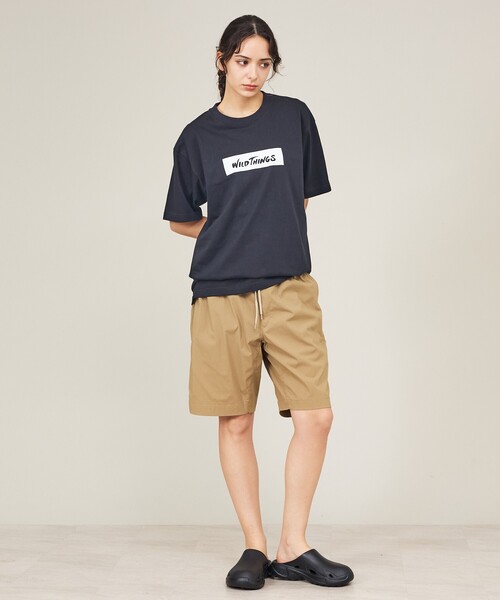WILD THINGS(ワイルドシングス)の「【WILDTHINGS / ワイルドシングス】BOX LOGO TEE / ボックスロゴTシャツ(半袖・ユニセックス)WT26055K(Tシャツ/カットソー・メンズ・ブラック/カーキ/ネイビー/ホワイト・M/L)」の8枚目の写真