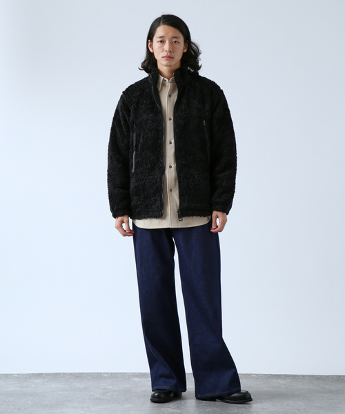 B.C STOCK（ベーセーストック）の「《追加》【OLIVEDRAB/オリーブドラブ】 リバーシブル PARK ボアジャケット（ブルゾン・メンズ・ブラック/ブラウン・MEDIUM/LARGE）」の13枚目の写真