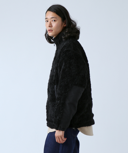 B.C STOCK（ベーセーストック）の「《追加》【OLIVEDRAB/オリーブドラブ】 リバーシブル PARK ボアジャケット（ブルゾン・メンズ・ブラック/ブラウン・MEDIUM/LARGE）」の15枚目の写真
