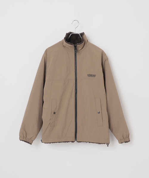B.C STOCK（ベーセーストック）の「《追加》【OLIVEDRAB/オリーブドラブ】 リバーシブル PARK ボアジャケット（ブルゾン・メンズ・ブラック/ブラウン・MEDIUM/LARGE）」の11枚目の写真