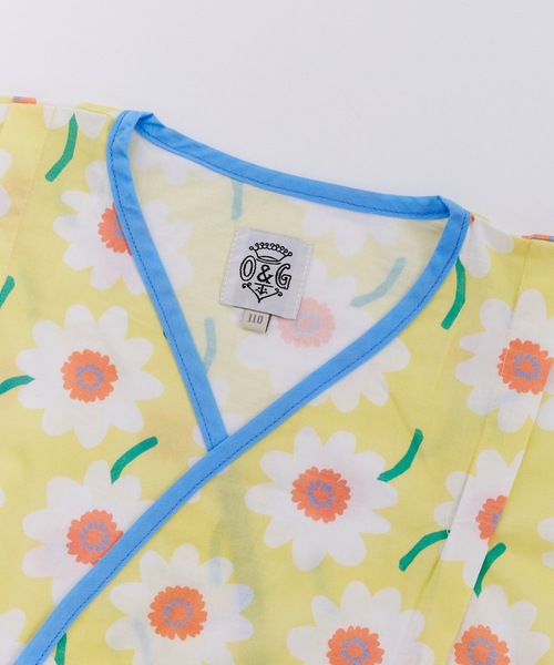 Ocean&Ground（オーシャン&グラウンド）の「【Ocean&Ground】パイピングワイド甚平スーツ/浴衣（浴衣・キッズ・チャコール/パープル/イエロー/グリーン・90/100/110/120/130/140）」の19枚目の写真