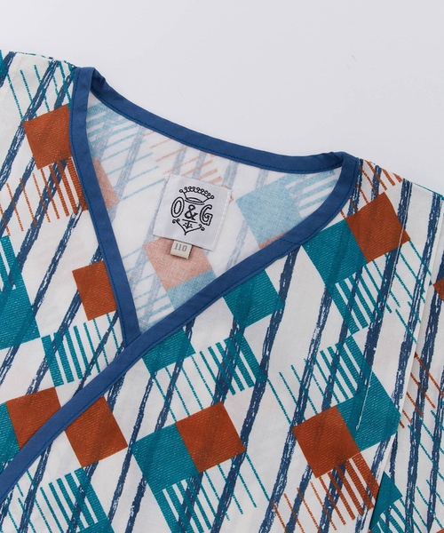 Ocean&Ground（オーシャン&グラウンド）の「【Ocean&Ground】パイピングワイド甚平スーツ/浴衣（浴衣・キッズ・チャコール/パープル/イエロー/グリーン・90/100/110/120/130/140）」の17枚目の写真