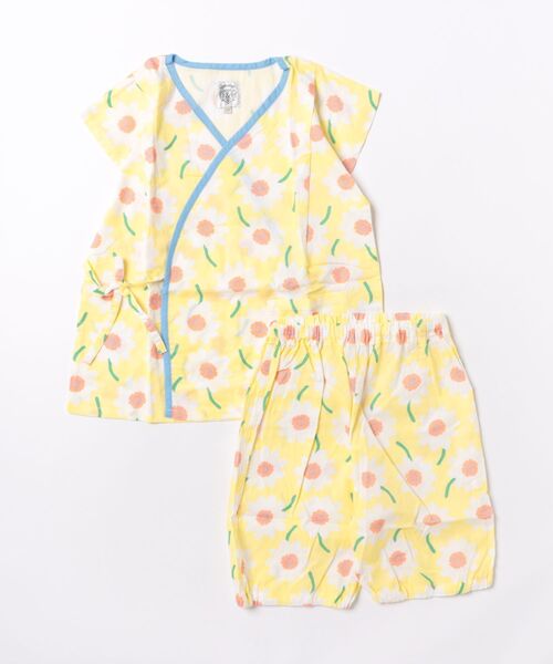 Ocean&Ground（オーシャン&グラウンド）の「【Ocean&Ground】パイピングワイド甚平スーツ/浴衣（浴衣・キッズ・チャコール/パープル/イエロー/グリーン・90/100/110/120/130/140）」の11枚目の写真