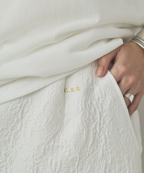 Curensology（カレンソロジー）の「Curensology(カレンソロジー)/＜C.S.G＞ジャカードタイトスカート（スカート・レディース・ホワイト・FREE）」の9枚目の写真