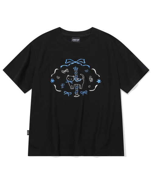 CPGN STUDIO(コンパーニョ)の「サークルキティ刺繍クロップ半袖Tシャツブラック(Tシャツ/カットソー・レディース・その他・ONE SIZE)」の2枚目の写真