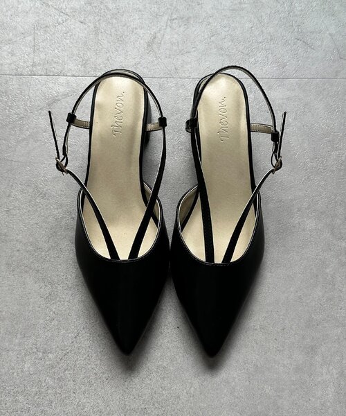 Thevon(ゼボン)の「Vラインミュールパンプス(パンプス・レディース・ブラック/オレンジ・L/M)」の11枚目の写真