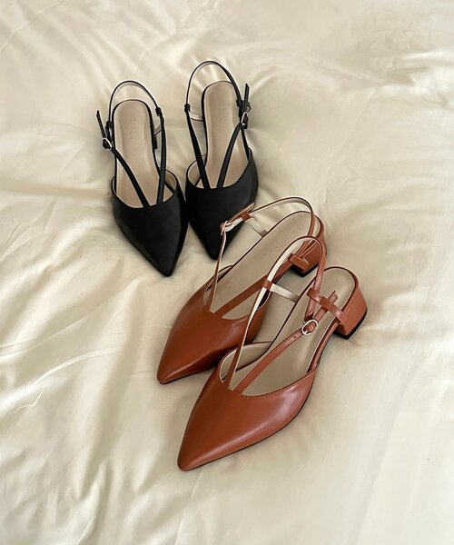 Thevon(ゼボン)の「Vラインミュールパンプス(パンプス・レディース・ブラック/オレンジ・L/M)」の22枚目の写真
