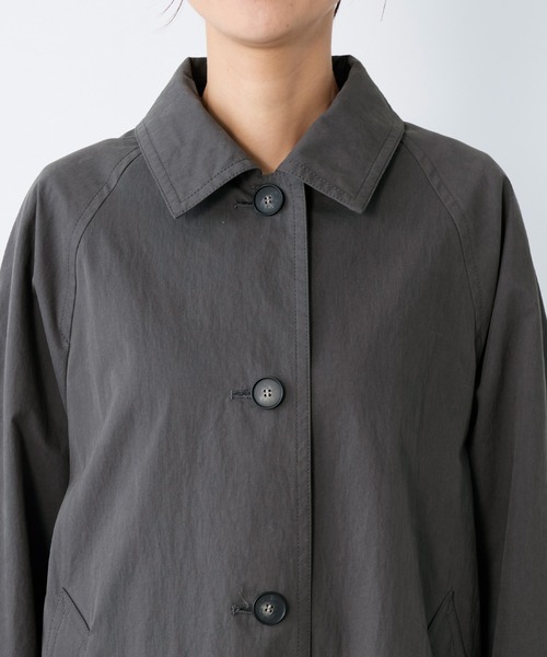 MICA&DEAL(マイカ&ディール)の「ステンカラーハーフコート(その他アウター・レディース・ベージュ/チャコールグレー・FREE)」の10枚目の写真