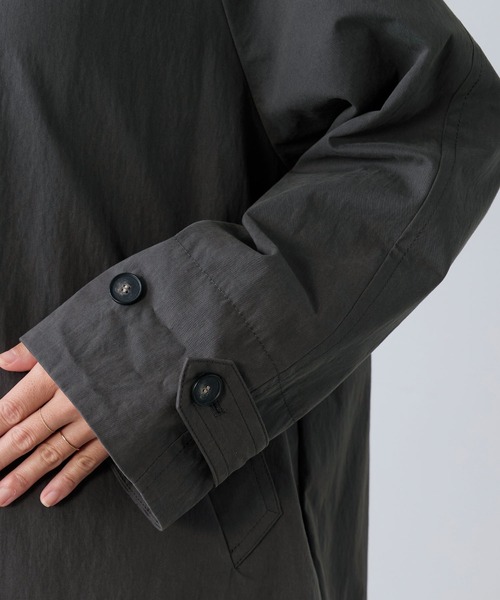 MICA&DEAL(マイカ&ディール)の「ステンカラーハーフコート(その他アウター・レディース・ベージュ/チャコールグレー・FREE)」の12枚目の写真