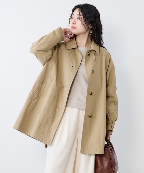 MICA&DEAL(マイカ&ディール)の「ステンカラーハーフコート(その他アウター・レディース・ベージュ/チャコールグレー・FREE)」の19枚目の写真