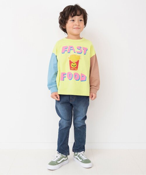 BREEZE（ブリーズ）の「【リンク】ユニークサガラワッペンロンT_ジュニア対応（Tシャツ/カットソー・キッズ・グリーン/ピンク/レインボー/チャコール/ブルー/オフホワイト・80/90/100/110/120/130/140）」の20枚目の写真