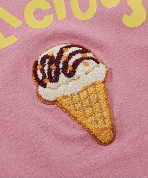 BREEZE（ブリーズ）の「【リンク】ユニークサガラワッペンロンT（Tシャツ/カットソー・キッズ・グリーン/ピンク/レインボー/チャコール/ブルー/オフホワイト・80/90/100/110/120/130/140）」の22枚目の写真