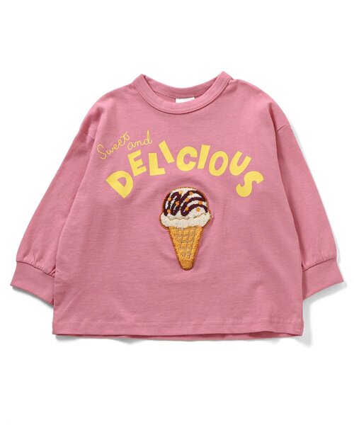 BREEZE（ブリーズ）の「【リンク】ユニークサガラワッペンロンT_ジュニア対応（Tシャツ/カットソー・キッズ・グリーン/ピンク/レインボー/チャコール/ブルー/オフホワイト・80/90/100/110/120/130/140）」の11枚目の写真