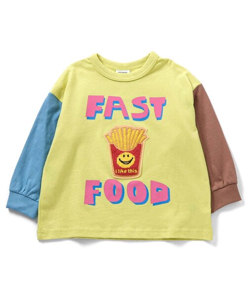 BREEZE（ブリーズ）の「【リンク】ユニークサガラワッペンロンT_ジュニア対応（Tシャツ/カットソー・キッズ・グリーン/ピンク/レインボー/チャコール/ブルー/オフホワイト・80/90/100/110/120/130/140）」の12枚目の写真