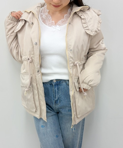 frunco(フランコ)の「【ZOZOTOWN限定】襟付きガーリーミリタリーコート(その他アウター・レディース・ブラック/ベージュ/カーキ・FREE)」の12枚目の写真