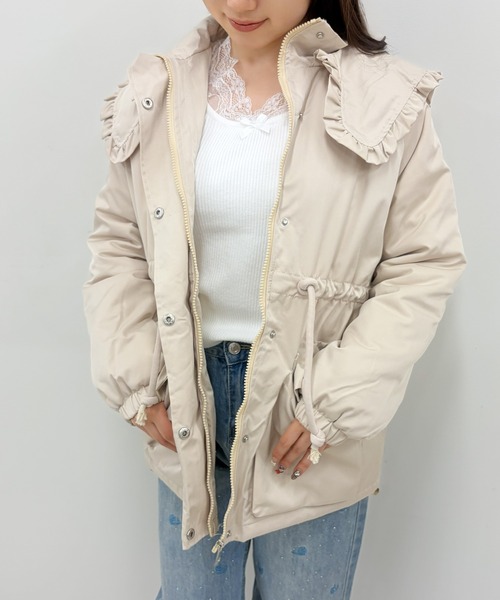 frunco(フランコ)の「【ZOZOTOWN限定】襟付きガーリーミリタリーコート(その他アウター・レディース・ブラック/ベージュ/カーキ・FREE)」の13枚目の写真