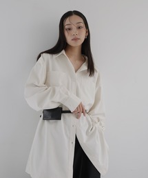 合繊オーバーサイズシャツ