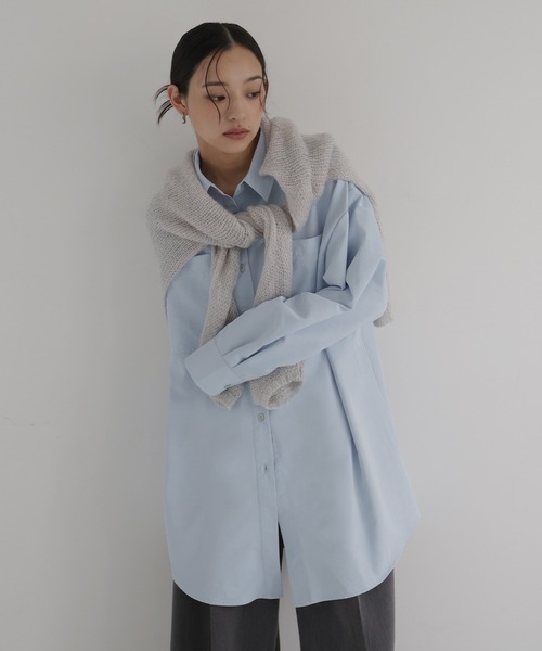 hellam(へラム)の「合繊オーバーサイズシャツ(シャツ/ブラウス・レディース・アイボリー/ピンク/イエロー/ブルー・FREE)」の11枚目の写真