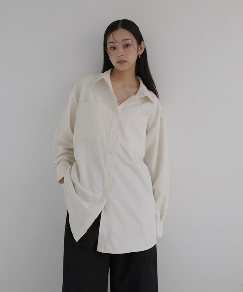 hellam(へラム)の「合繊オーバーサイズシャツ(シャツ/ブラウス・レディース・アイボリー/ピンク/イエロー/ブルー・FREE)」の14枚目の写真