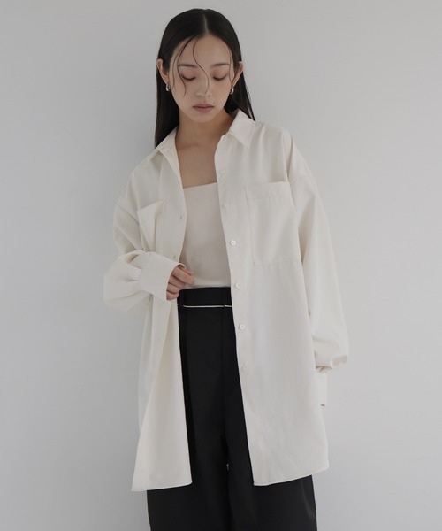 hellam(へラム)の「合繊オーバーサイズシャツ(シャツ/ブラウス・レディース・アイボリー/ピンク/イエロー/ブルー・FREE)」の16枚目の写真