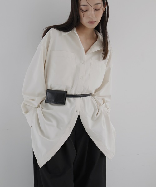 hellam(へラム)の「合繊オーバーサイズシャツ(シャツ/ブラウス・レディース・アイボリー/ピンク/イエロー/ブルー・FREE)」の18枚目の写真