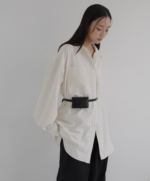 hellam(へラム)の「合繊オーバーサイズシャツ(シャツ/ブラウス・レディース・アイボリー/ピンク/イエロー/ブルー・FREE)」の19枚目の写真