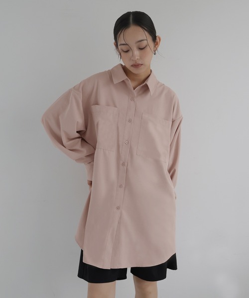 hellam(へラム)の「合繊オーバーサイズシャツ(シャツ/ブラウス・レディース・アイボリー/ピンク/イエロー/ブルー・FREE)」の22枚目の写真