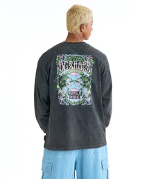 DC SHOES メンズ 26 DOUBLE SKULL LS ロンT 長袖Tシャツ【2026年春夏モデル】/DCバック・袖プリント長袖ロンT