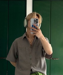 【ユニセックス】チェックアンティークボタンシャツ