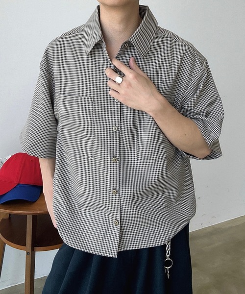 UNDERSTATEMENTs(アンダーステイトメント)の「【ユニセックス】チェックアンティークボタンシャツ(シャツ/ブラウス・メンズ・ブラウン/ベージュ・LARGE/MEDIUM)」の6枚目の写真