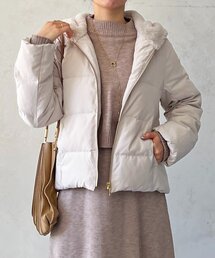 ファーフードコンパクトダウン