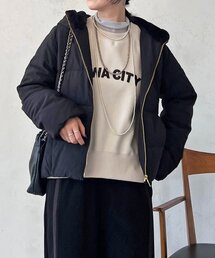 un dix cors | ファーフードコンパクトダウン(ダウンジャケット/コート)