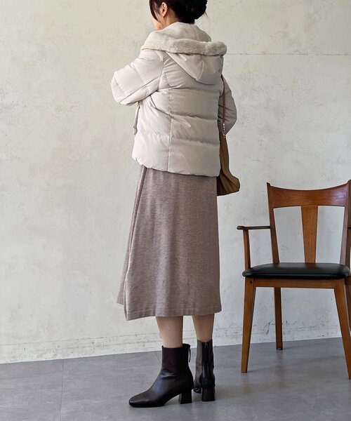 un dix cors（アンディコール）の「ファーフードコンパクトダウン（ダウンジャケット/コート・レディース・ネイビー/アイボリー/ブラック・FREE）」の9枚目の写真