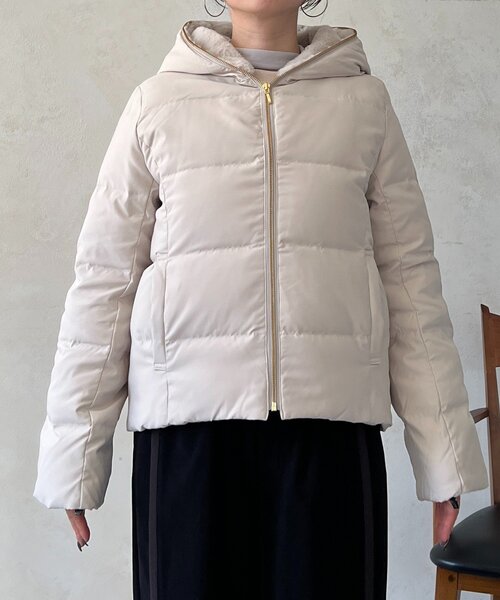 un dix cors（アンディコール）の「ファーフードコンパクトダウン（ダウンジャケット/コート・レディース・ネイビー/アイボリー/ブラック・FREE）」の10枚目の写真