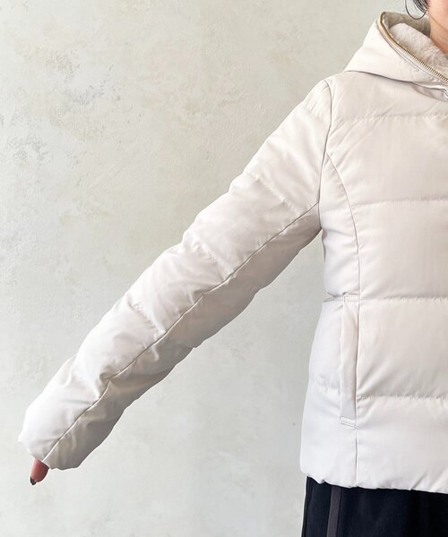 un dix cors（アンディコール）の「ファーフードコンパクトダウン（ダウンジャケット/コート・レディース・ネイビー/アイボリー/ブラック・FREE）」の15枚目の写真