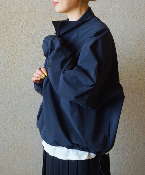 JOURNAL STANDARD LUXE（ジャーナルスタンダード　ラックス）の「ドライナイロンハーフジップブルゾン（ブルゾン・レディース・ブラック/ネイビー・FREE）」の8枚目の写真