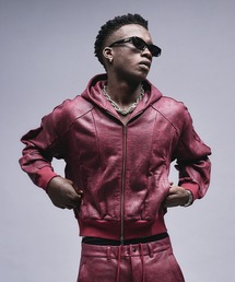 ANDER HUNK（アンダーハンク）の「Leather Like Coated Zip-up Parker / レザーライクコーティングジップパーカー（パーカー）」