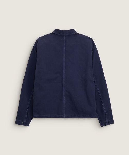 VANS（バンズ）の「VANS PREMIUM ウォッシュドオーバーダイ ウーブンシャツ / LX Washed Overdye LS Woven Dee VN000S11FOB1（シャツ/ブラウス・メンズ・ダークインディゴブルー・LARGE/MEDIUM/SMALL/X-LARGE）」の2枚目の写真