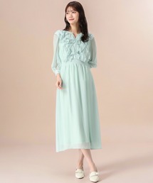 MISCH MASCH | 2026春夏新作 フリルカラーシアーワンピース(ワンピース)